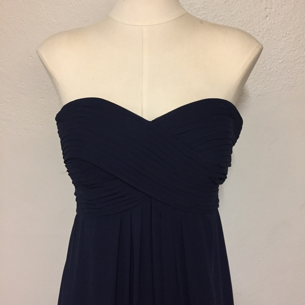 Navy Strapless Gown, 12